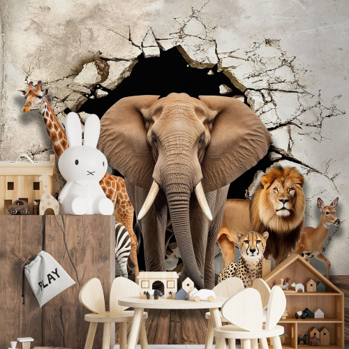 Papier peint panoramique Enfants - Animaux 3D