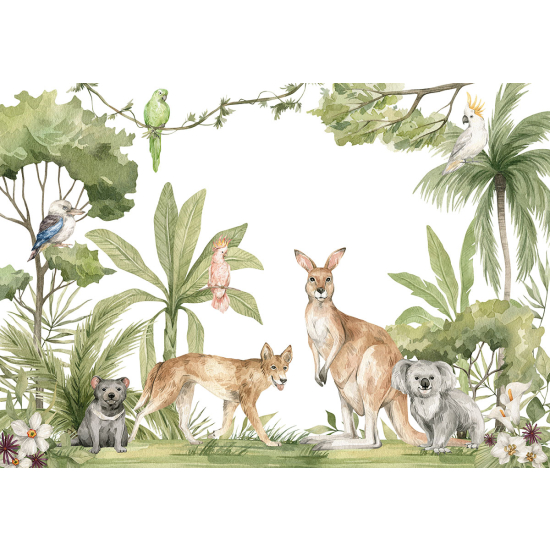 Papier peint panoramique Enfants - Animaux de l'Australie