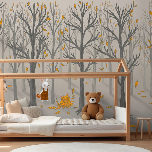 Papier peint panoramique Enfants - Animaux de la Forêt