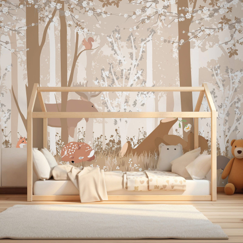 Papier peint panoramique Enfants - Animaux de la Forêt