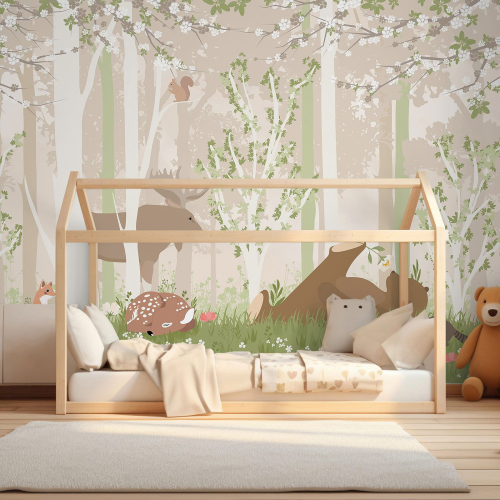 Papier peint panoramique Enfants - Animaux de la Forêt