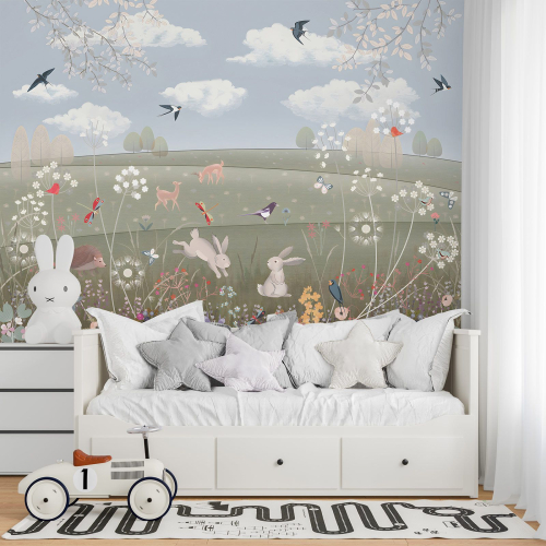 Papier peint panoramique Enfants - Animaux de la Forêt