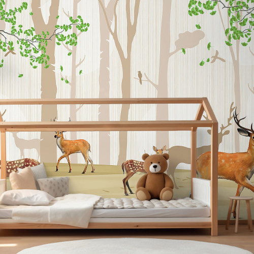 Papier peint panoramique Enfants - Animaux de la Forêt