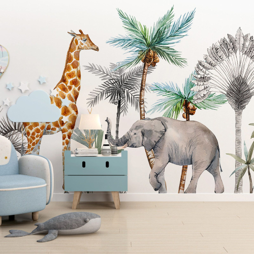 Papier peint panoramique Enfants - Animaux de la Junge