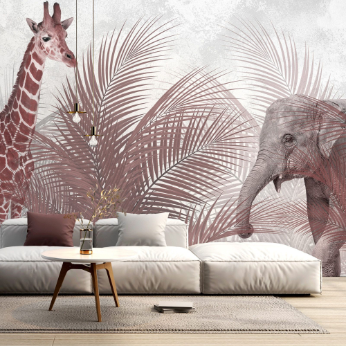 Papier peint panoramique Enfants - Animaux de la Jungle