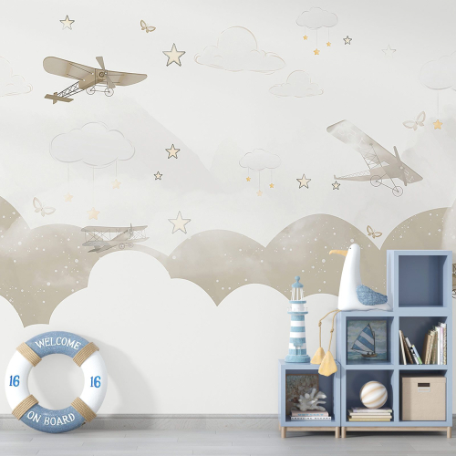 Papier peint panoramique Enfants - Avions