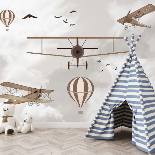 Papier peint panoramique Enfants - Avions