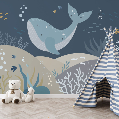 Papier peint panoramique Enfants - Baleine