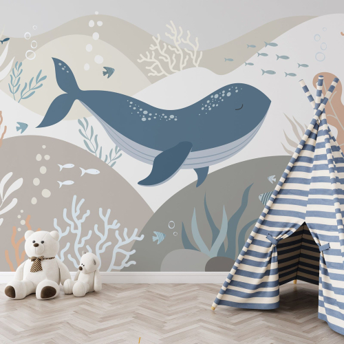 Papier peint panoramique Enfants - Baleine
