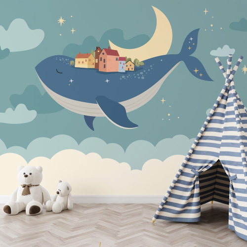 Papier peint panoramique Enfants - Baleine