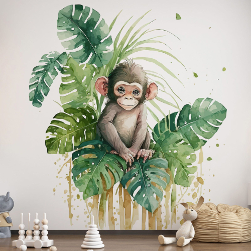 Papier peint panoramique Enfants - Bébé Singe