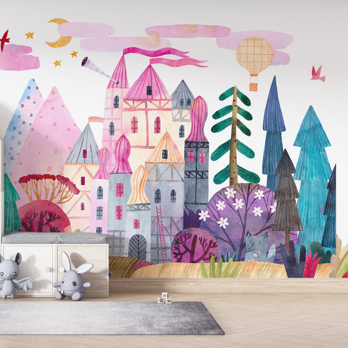 Papier peint panoramique Enfants - Château