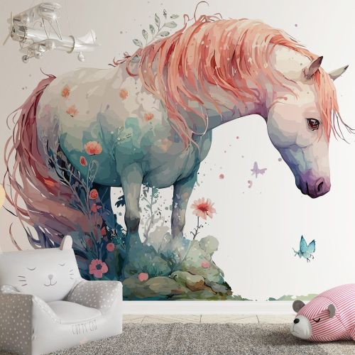 Papier peint panoramique Enfants - Cheval