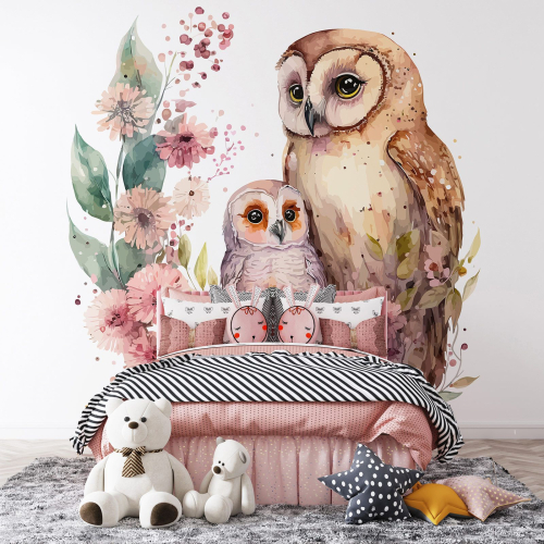 Papier peint panoramique Enfants - Chouettes