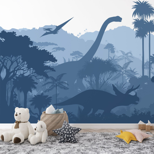 Papier peint panoramique enfants - Dinosaures