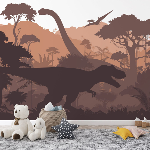 Papier peint panoramique enfants - Dinosaures