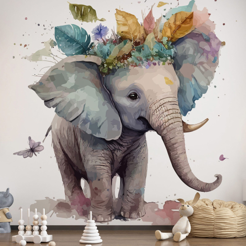 Papier peint panoramique Enfants - Éléphant