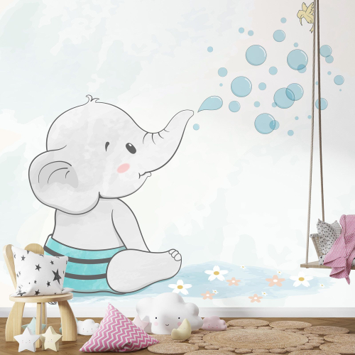 Papier peint panoramique Enfants - Éléphant