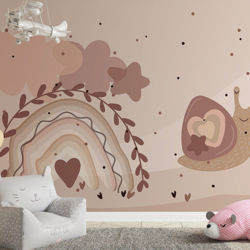 Papier peint panoramique Enfants - Escargots