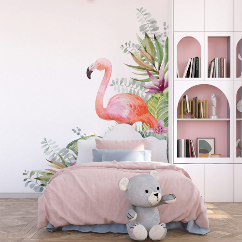 Papier peint panoramique Enfants - Flamant rose