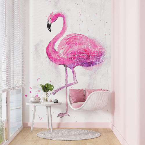 Papier peint panoramique Enfants - Flamant Rose