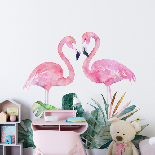 Papier peint panoramique Enfants - Flamants roses