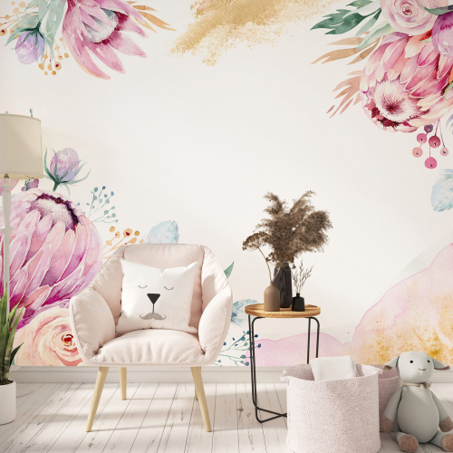 Papier peint panoramique Enfants - Fleurs