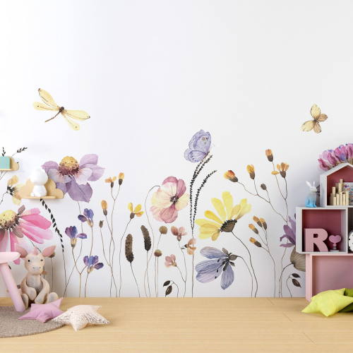 Papier peint panoramique Enfants - Fleurs