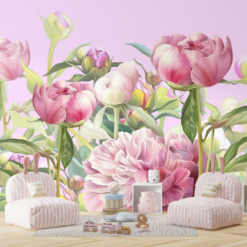 Papier peint panoramique Enfants - Fleurs