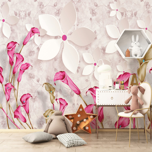 Papier peint panoramique Enfants - Fleurs