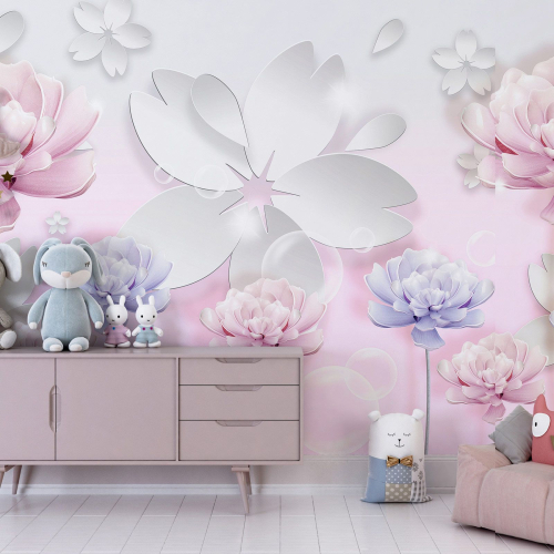 Papier peint panoramique Enfants - Fleurs Effet 3D