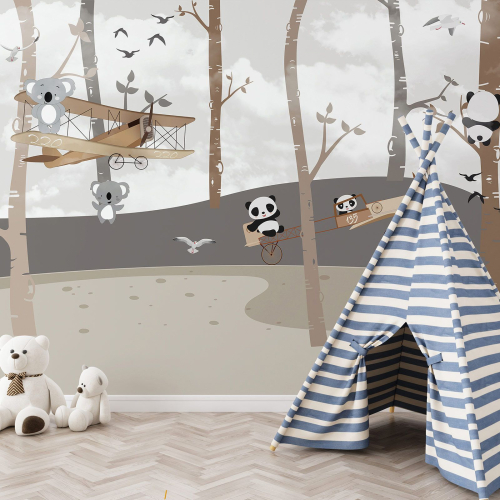 Papier peint panoramique Enfants - Forêt