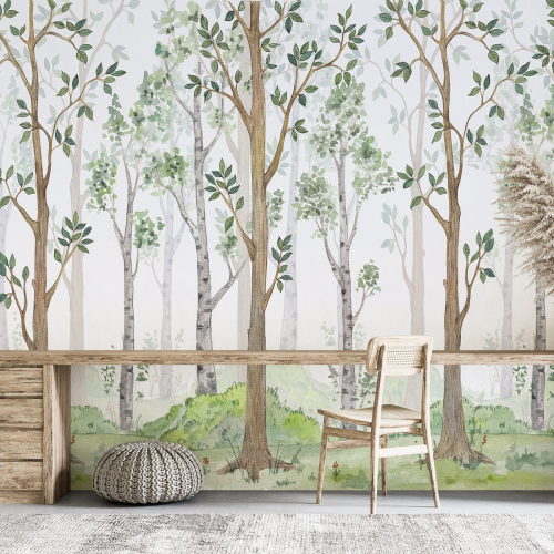 Papier peint panoramique Enfants - Forêt