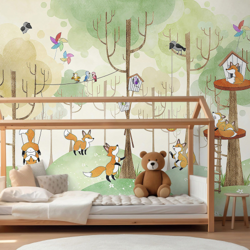 Papier peint panoramique Enfants - Forêt