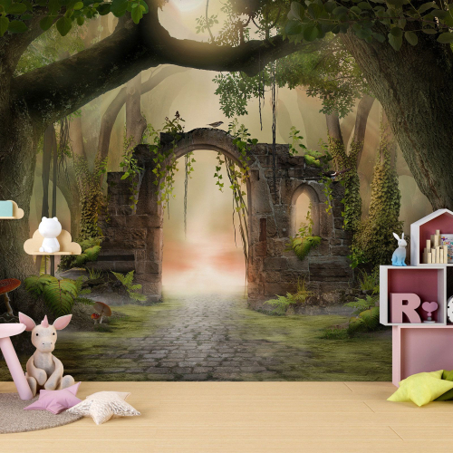 Papier peint panoramique Enfants - Forêt enchantée
