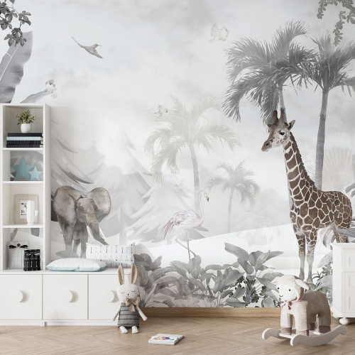Papier peint panoramique Enfants - Forêt tropicale