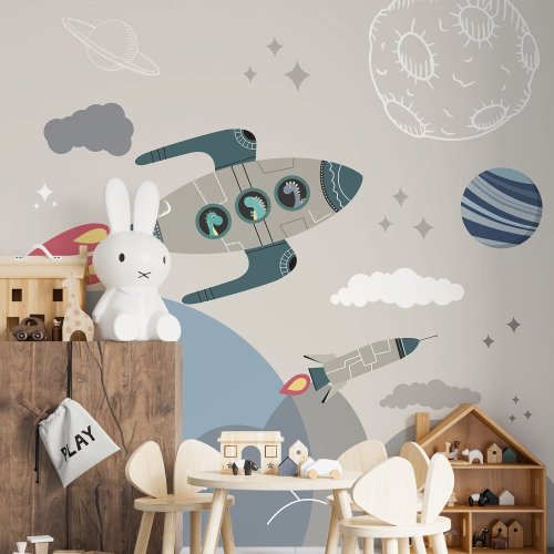Papier peint panoramique Enfants - Fusées