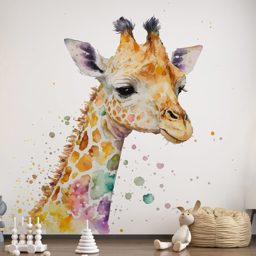 Papier peint panoramique Enfants - Girafe