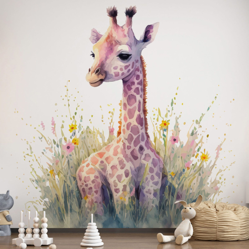 Papier peint panoramique Enfants - Girafe