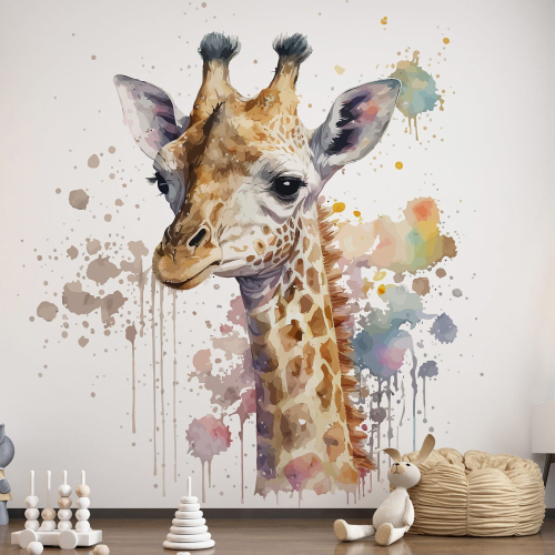 Papier peint panoramique Enfants - Girafe