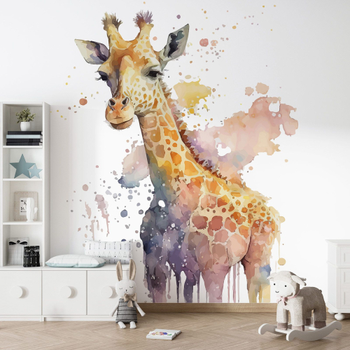 Papier peint panoramique Enfants - Girafe
