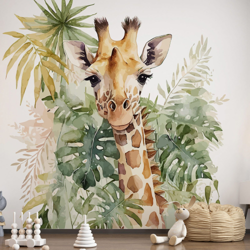 Papier peint panoramique Enfants - Girafe