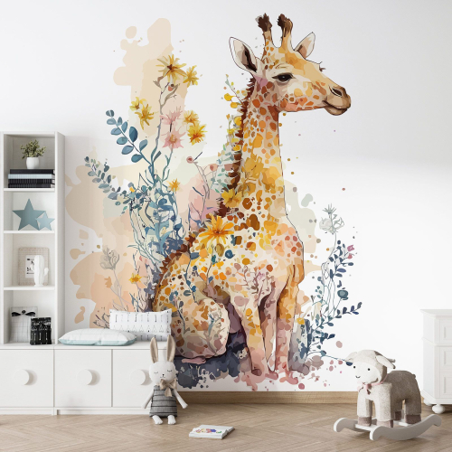 Papier peint panoramique Enfants - Girafe