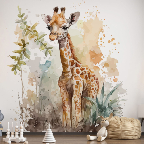 Papier peint panoramique Enfants - Girafe