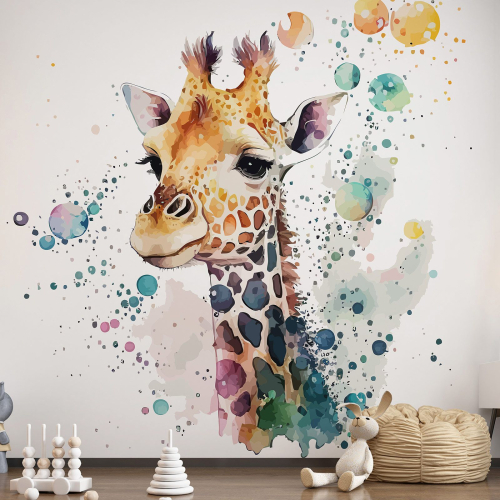 Papier peint panoramique Enfants - Girafe