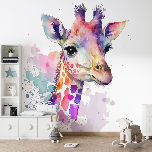 Papier peint panoramique Enfants - Girafe