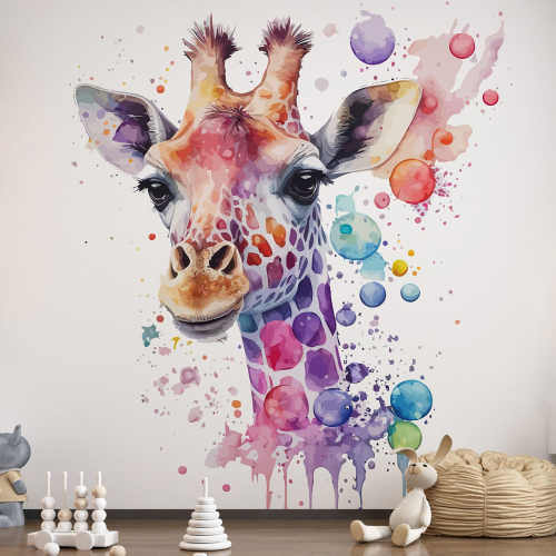 Papier peint panoramique Enfants - Girafe