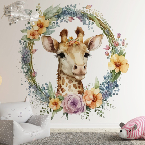 Papier peint panoramique Enfants - Girafe