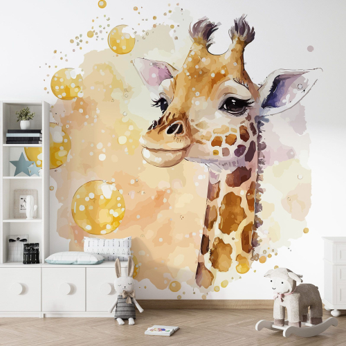 Papier peint panoramique Enfants - Girafe