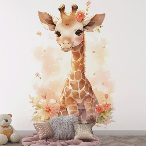 Papier peint panoramique Enfants - Girafe